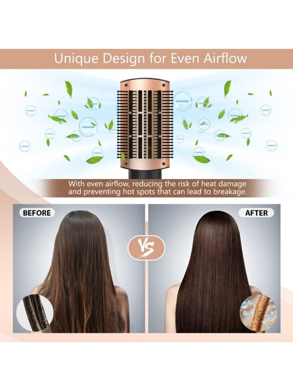 One-Step Hot Air Hair Dryer Brush for Effortless Styling & Reduced Damage - Picture 5 of 7